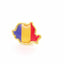 Tricolor gold metal pin ROMANIA