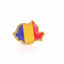 Tricolor gold metal pin ROMANIA
