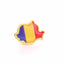 Tricolor gold metal pin ROMANIA