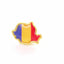 Tricolor gold metal pin ROMANIA