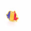 Tricolor gold metal pin ROMANIA