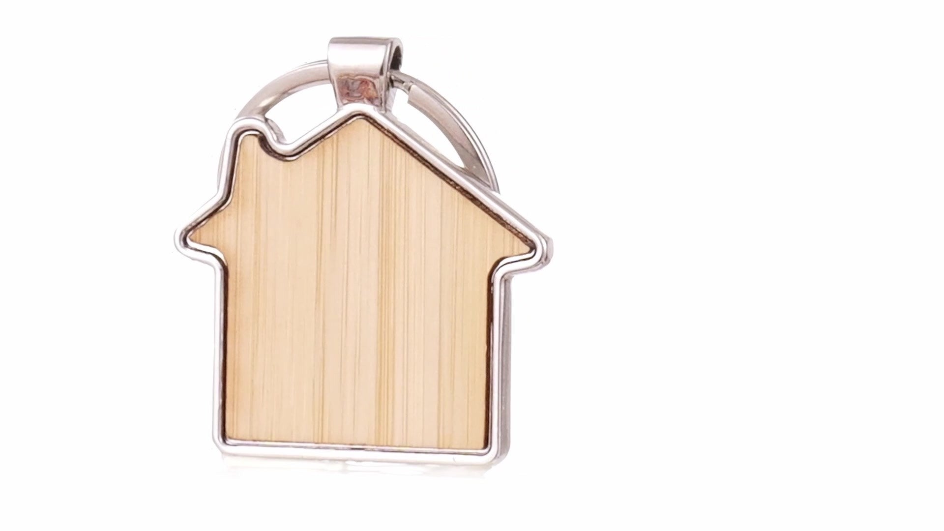 Breloc gravabil casa lemn+metal KO1148S129 - Green Print