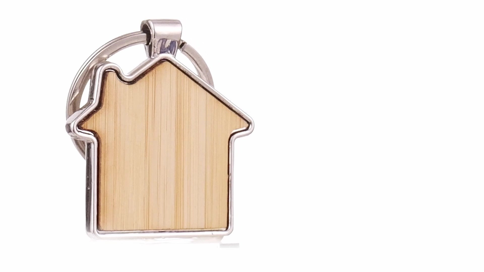 Breloc gravabil casa lemn+metal KO1148S129 - Green Print