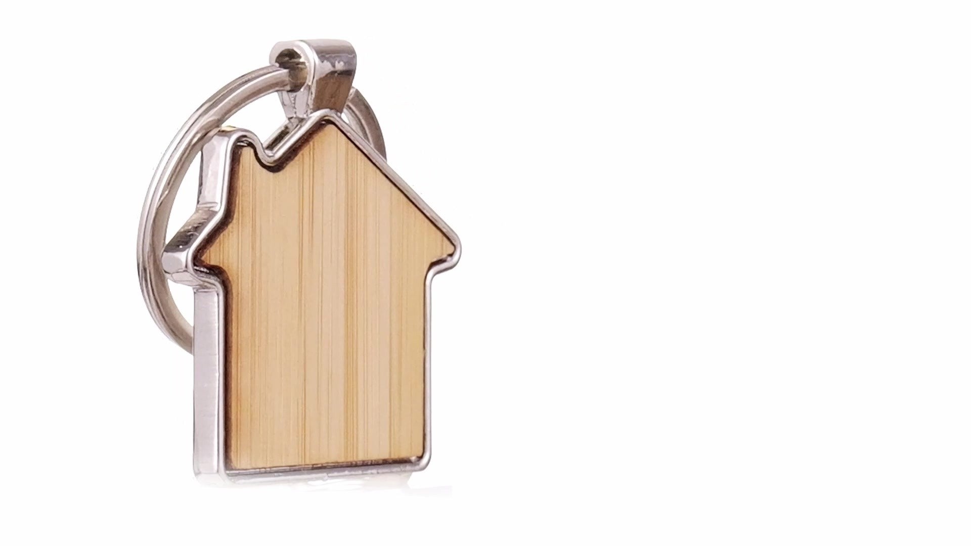 Breloc gravabil casa lemn+metal KO1148S129 - Green Print