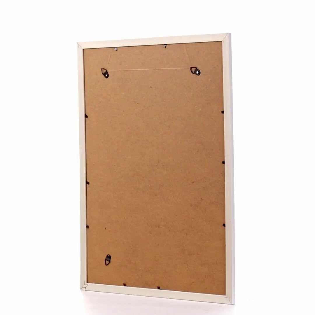 Textured white Leon photo frame A3