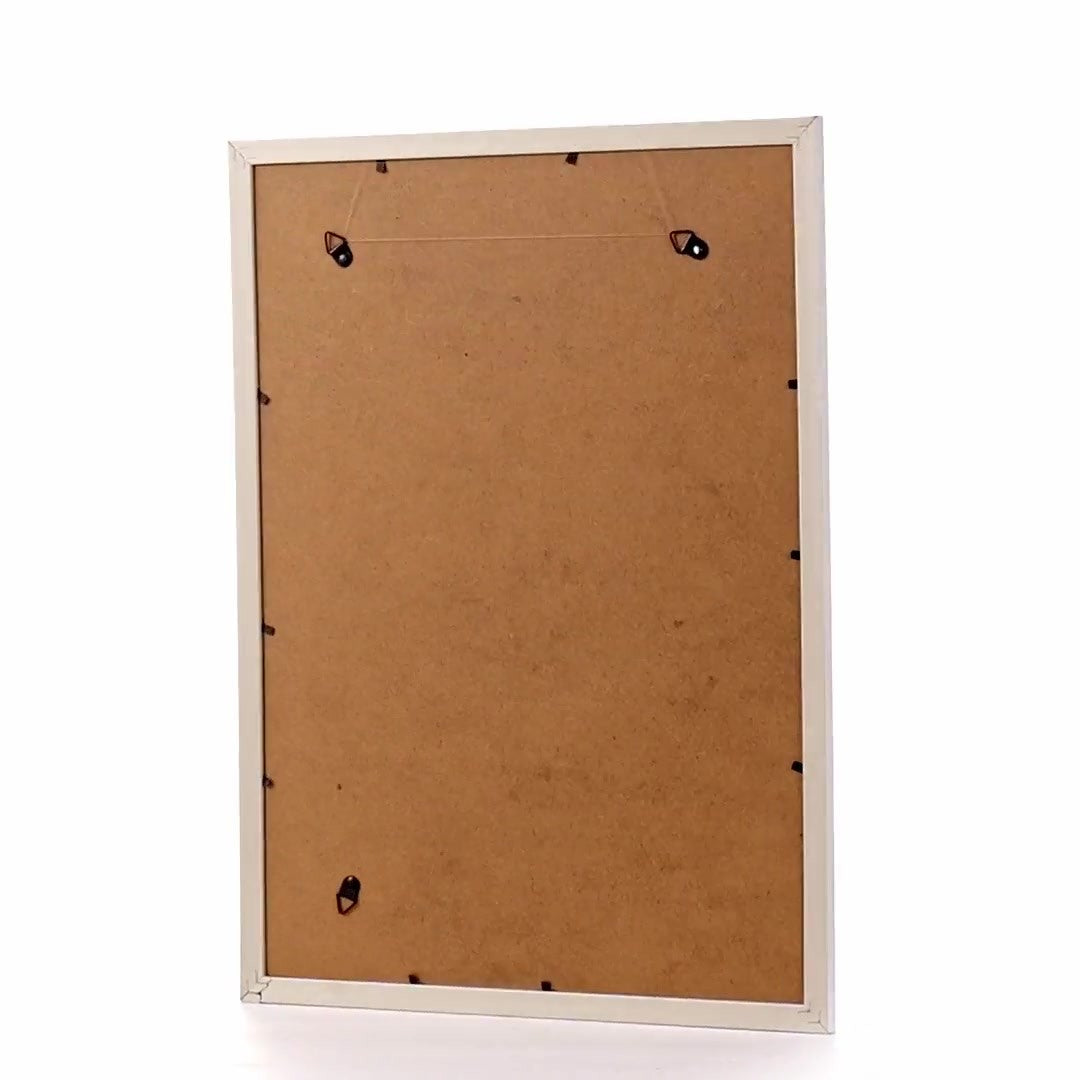Textured white Leon photo frame A3