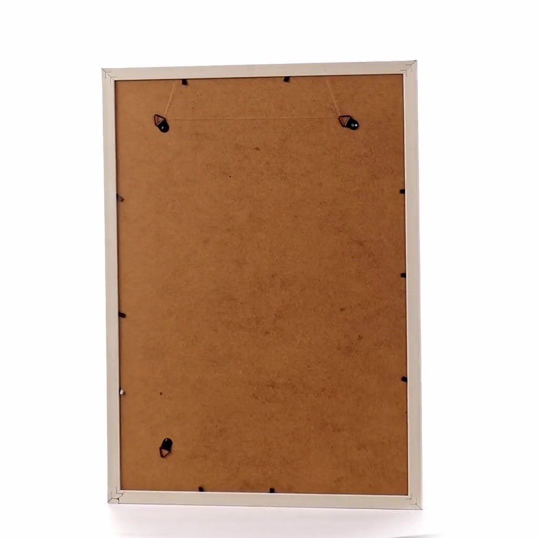 Textured white Leon photo frame A3