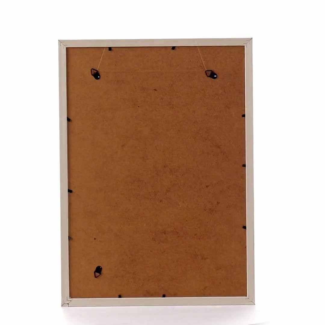 Textured white Leon photo frame A3