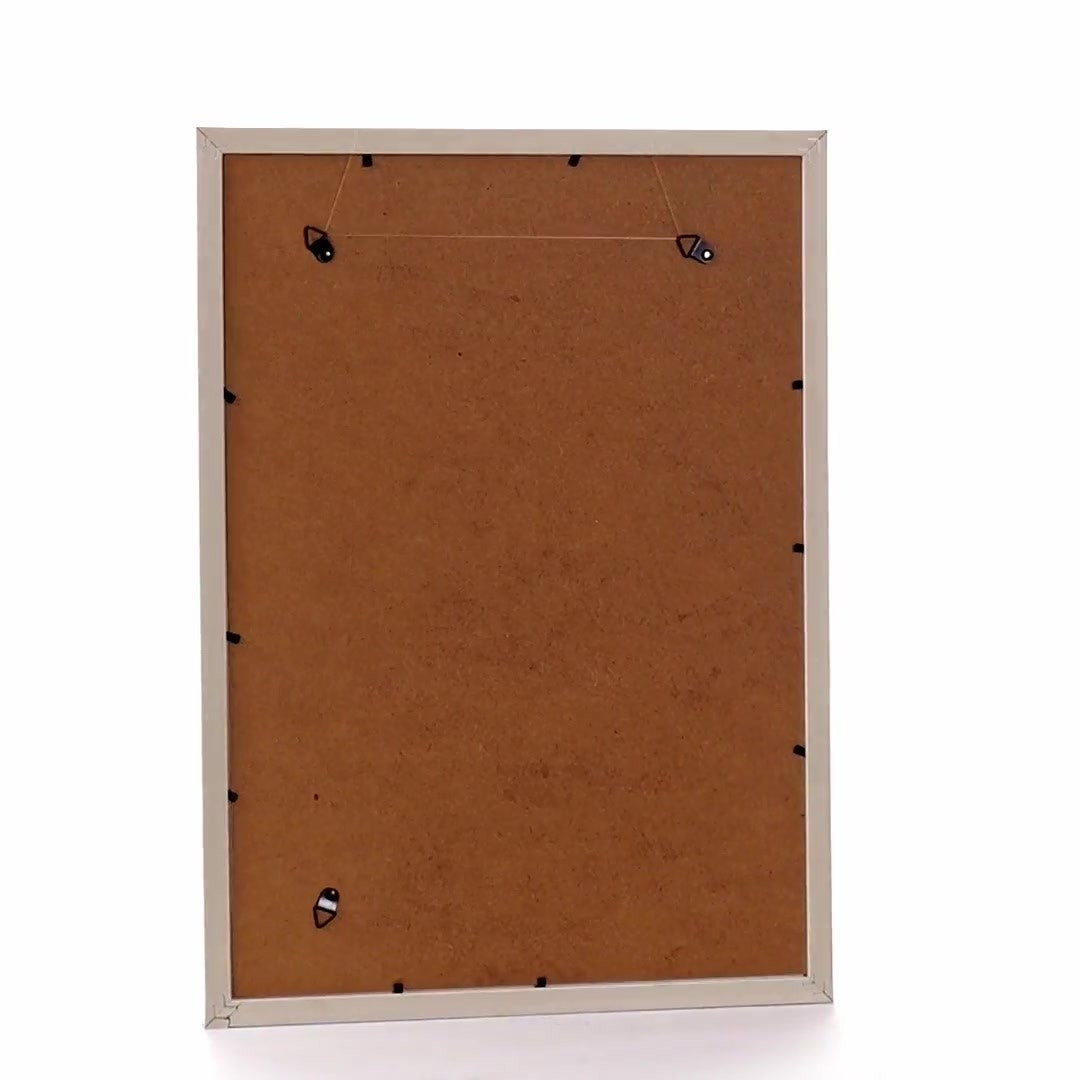 Textured white Leon photo frame A3