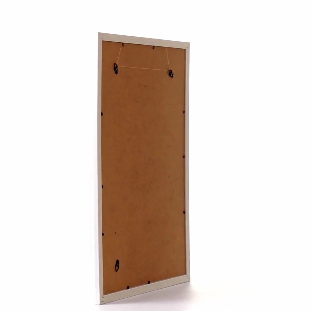 Textured white Leon photo frame A3