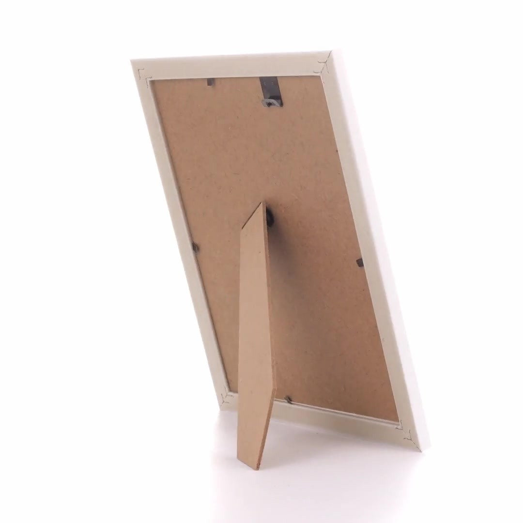 Textured white Leon photo frame A5