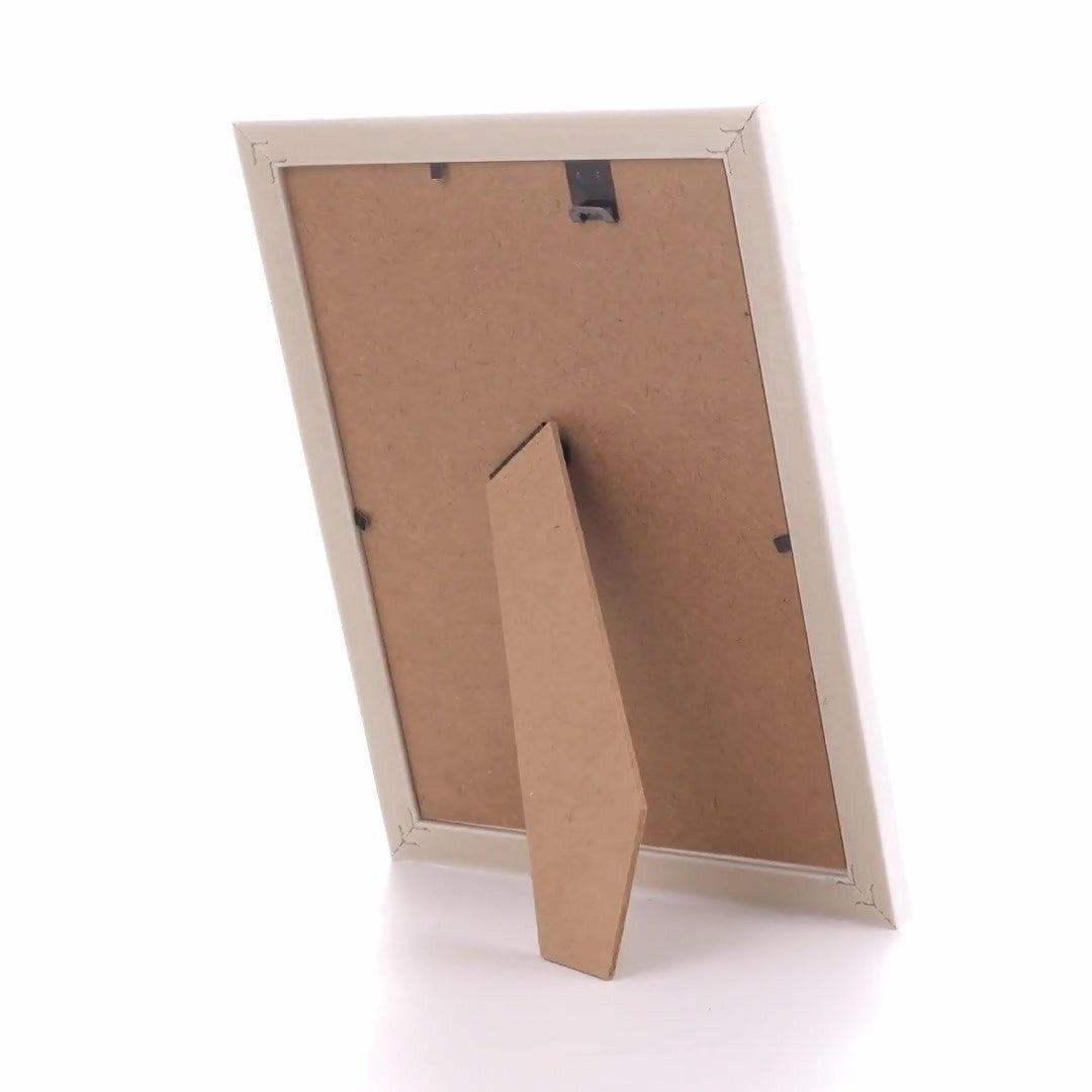 Textured white Leon photo frame A5