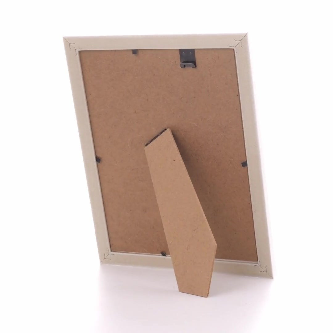 Textured white Leon photo frame A5