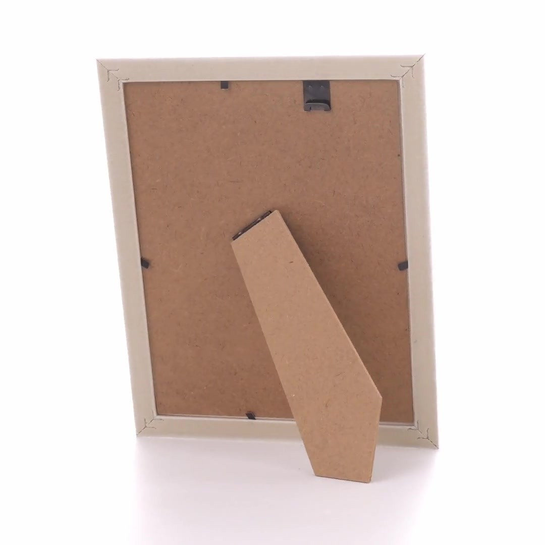 Textured white Leon photo frame A5