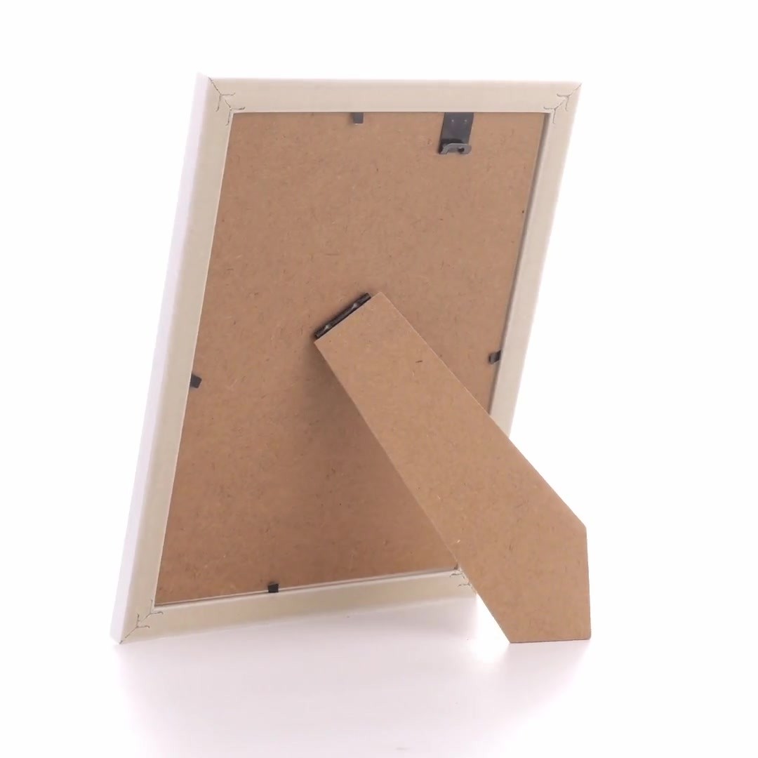 Textured white Leon photo frame A5