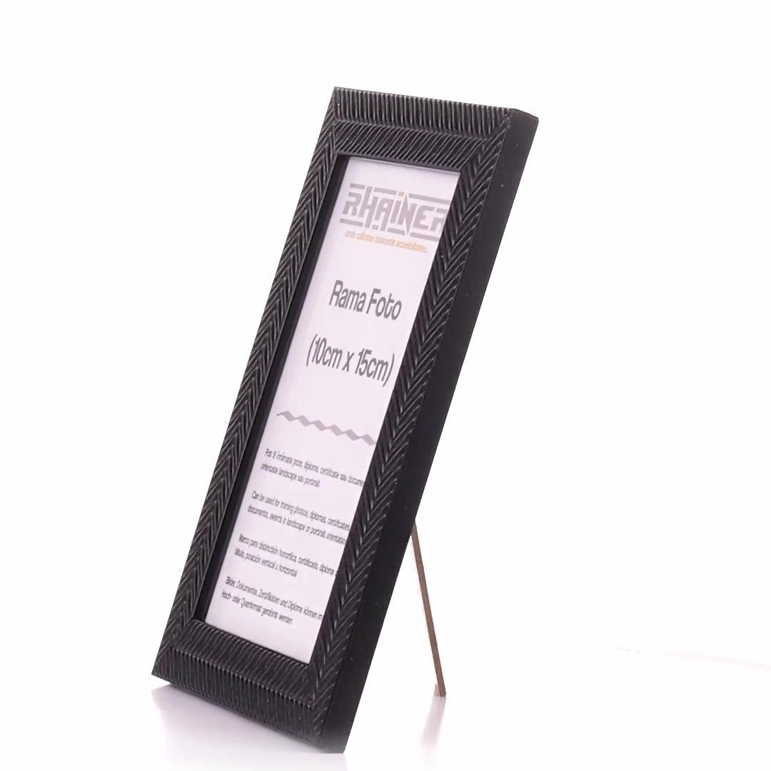 Leon textured black photo frame 10x15