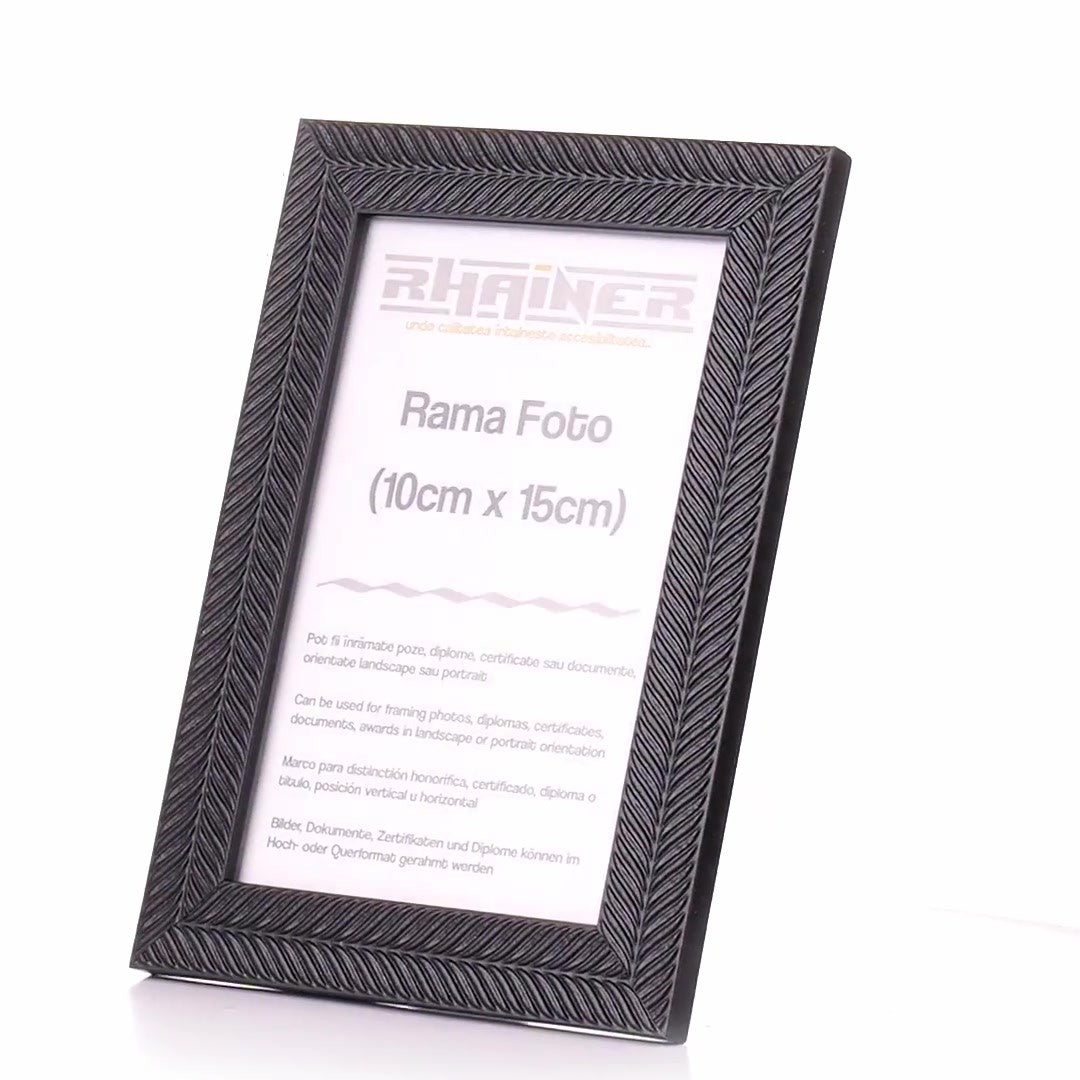 Leon textured black photo frame 10x15