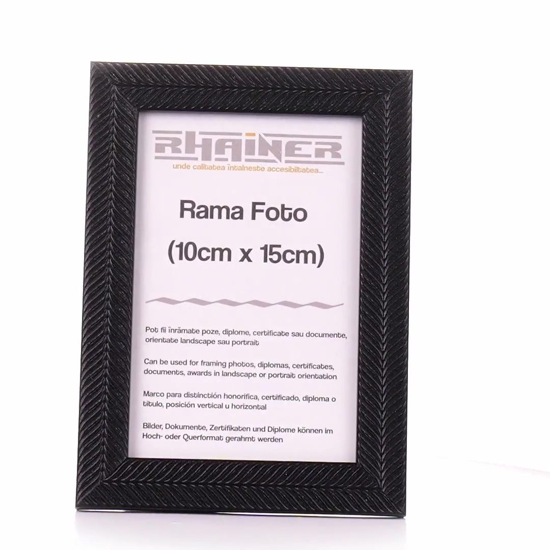 Leon textured black photo frame 10x15