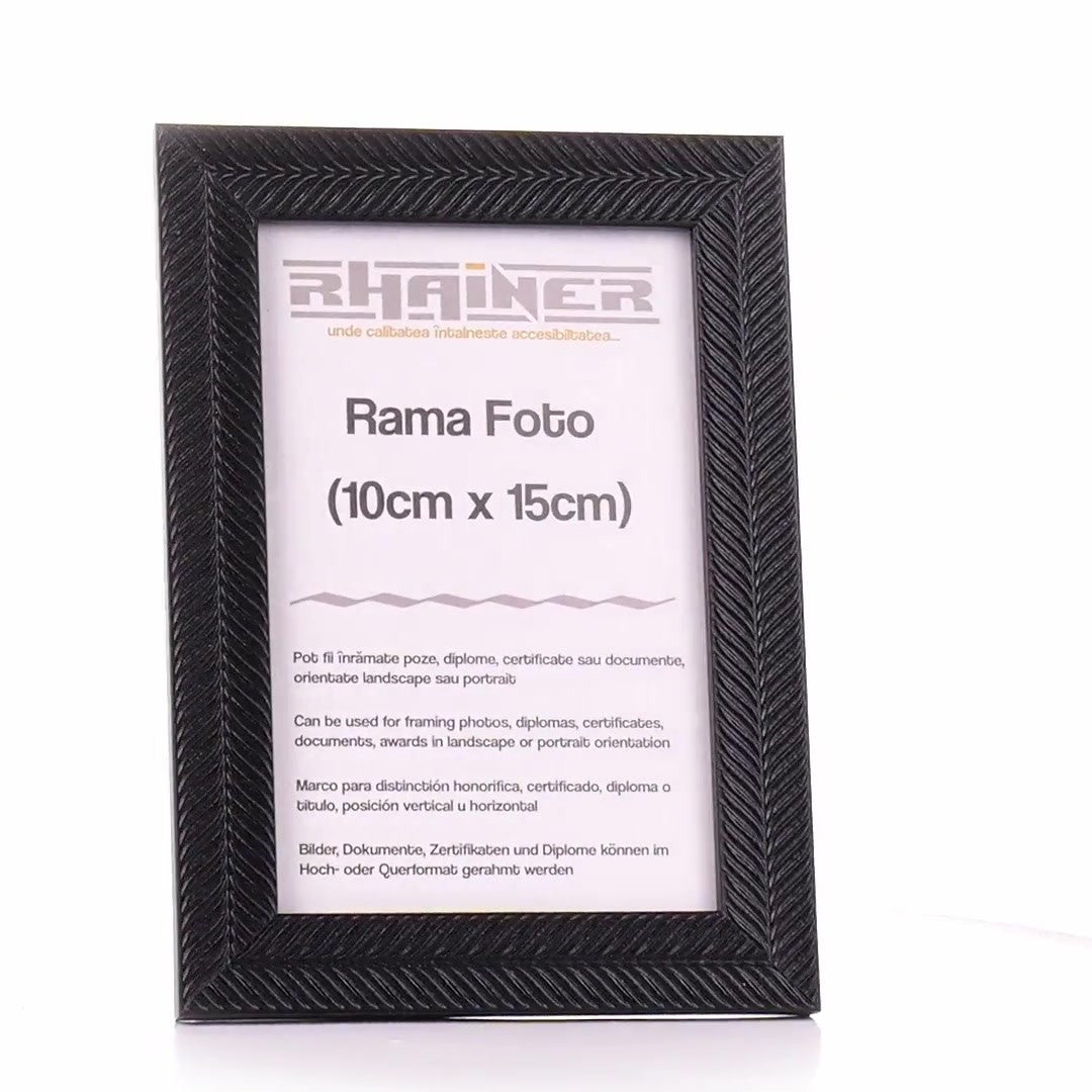 Leon textured black photo frame 10x15