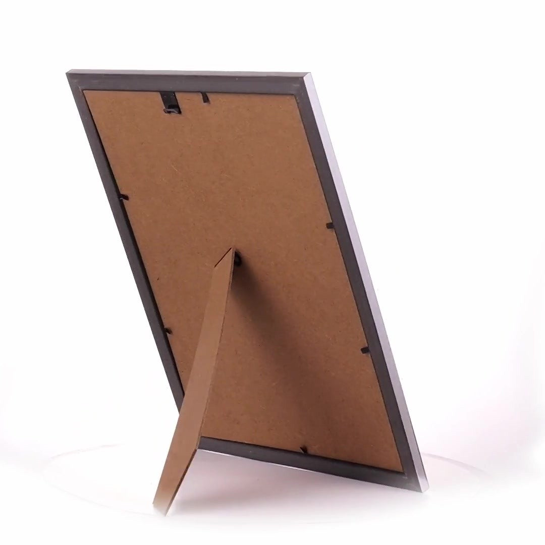 Textured silver Leon photo frame A4