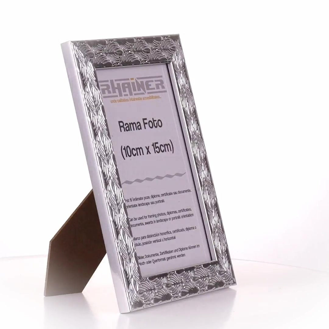 Textured silver Leon photo frame 10x15