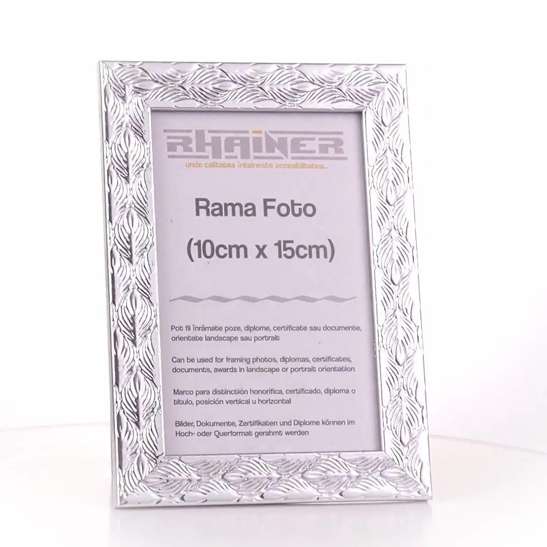 Textured silver Leon photo frame 10x15