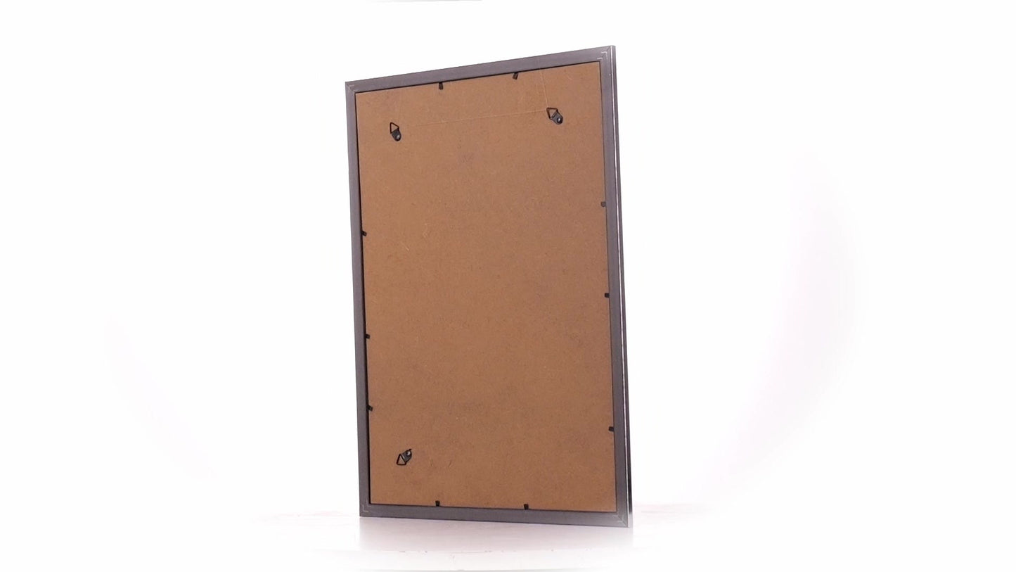 Textured silver Leon photo frame A3