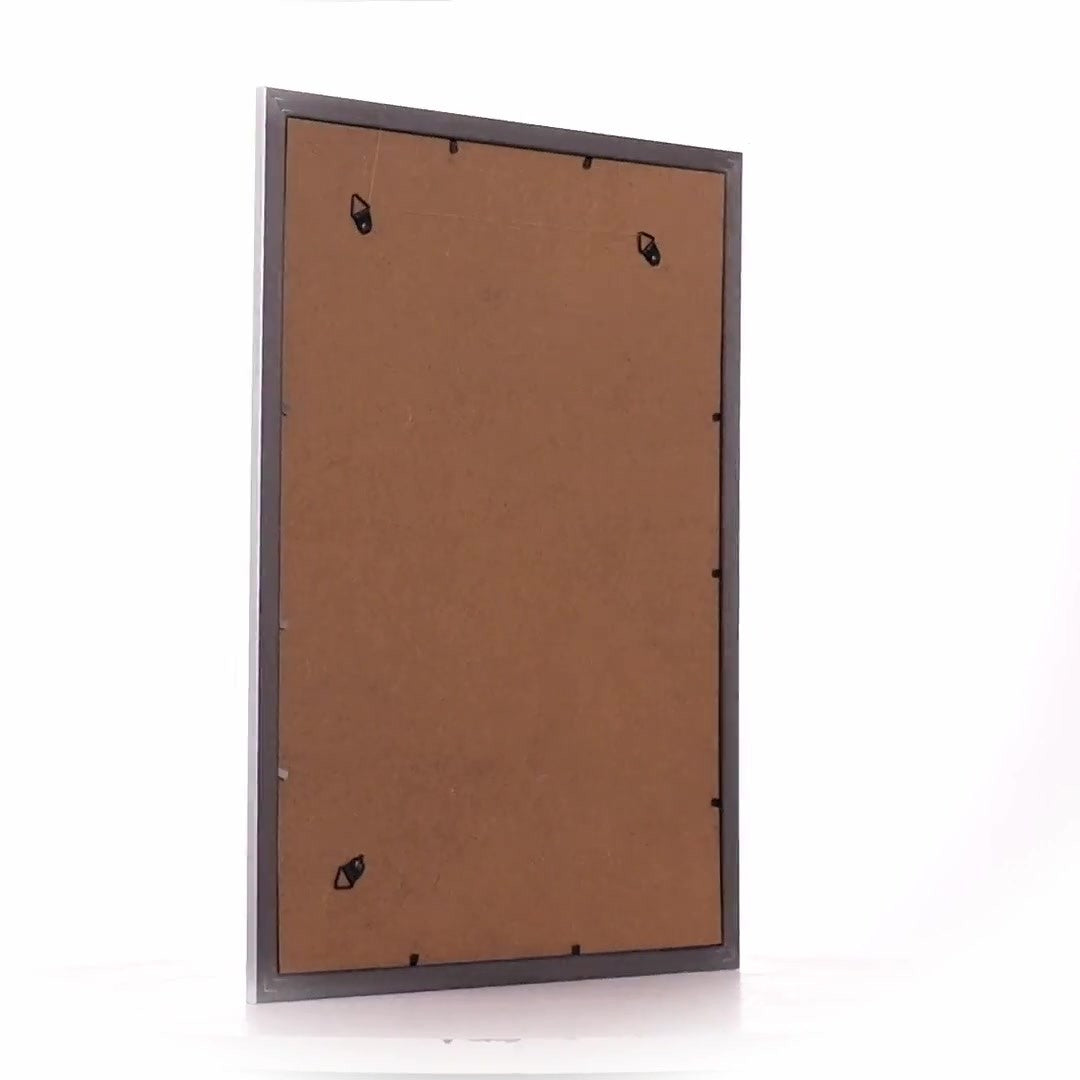 Textured silver Leon photo frame A3