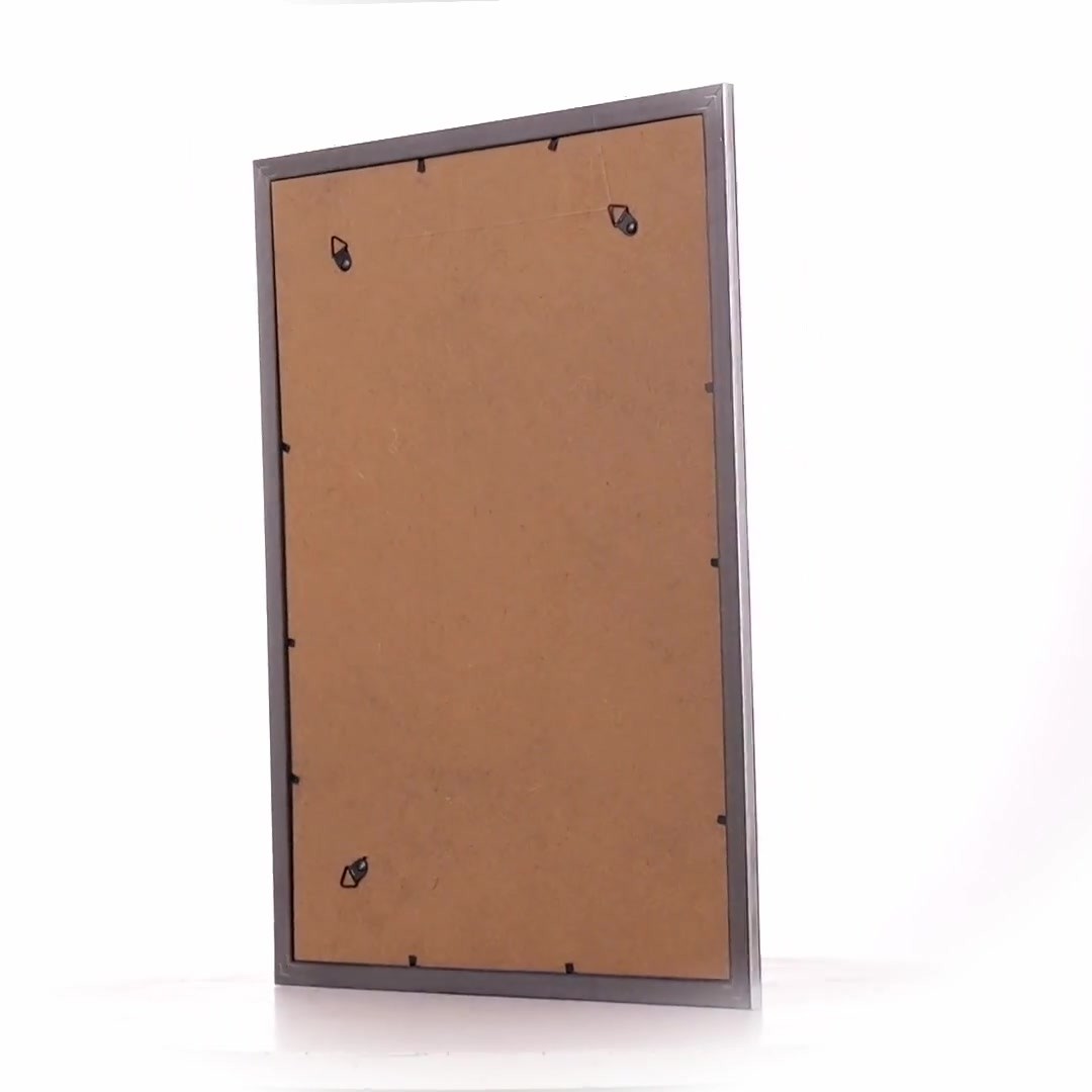 Textured silver Leon photo frame A3