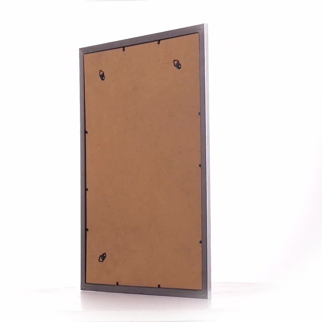 Textured silver Leon photo frame A3