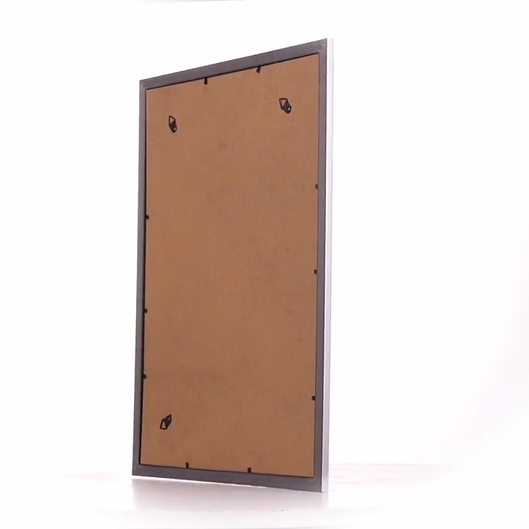 Textured silver Leon photo frame A3