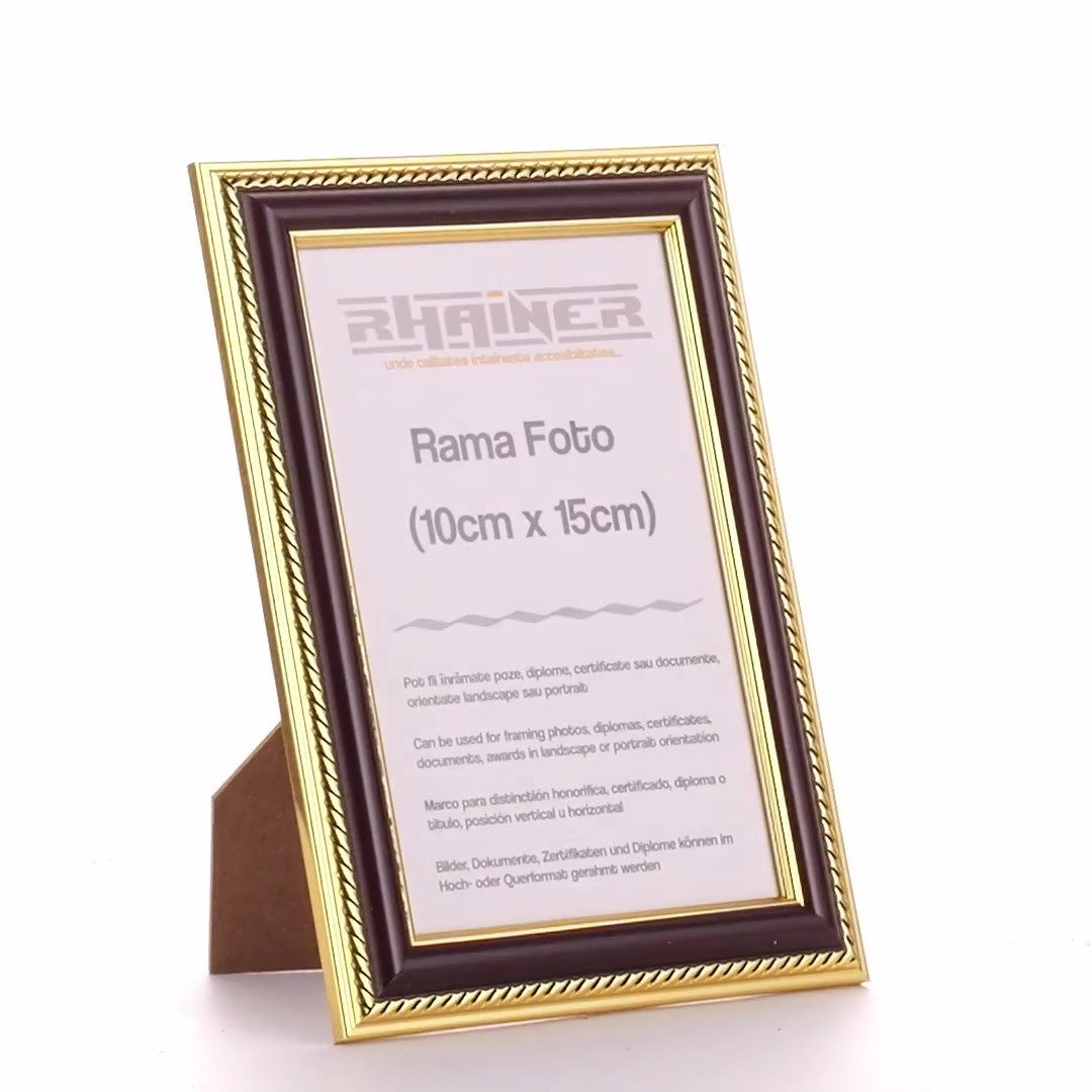Athos brown+gold photo frame 10x15
