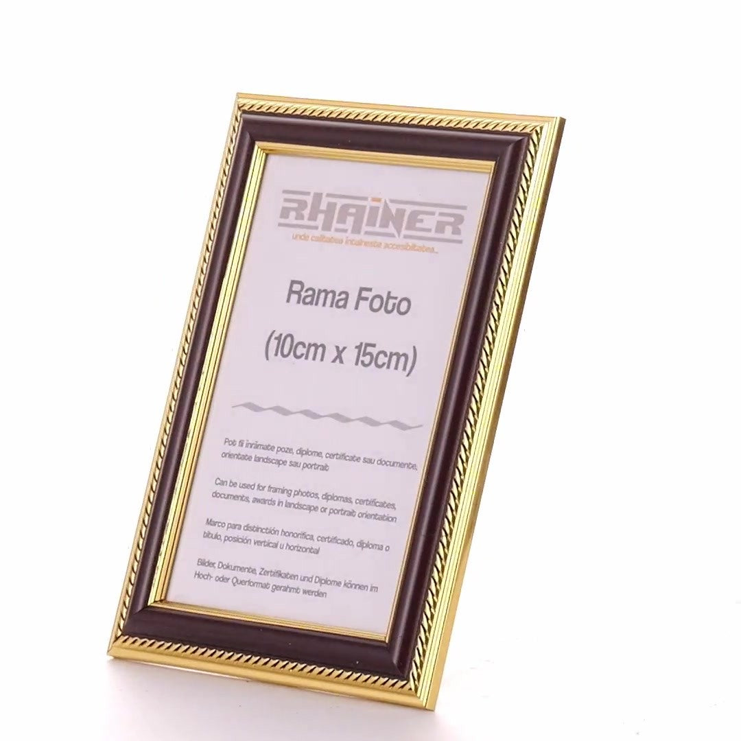 Athos brown+gold photo frame 10x15