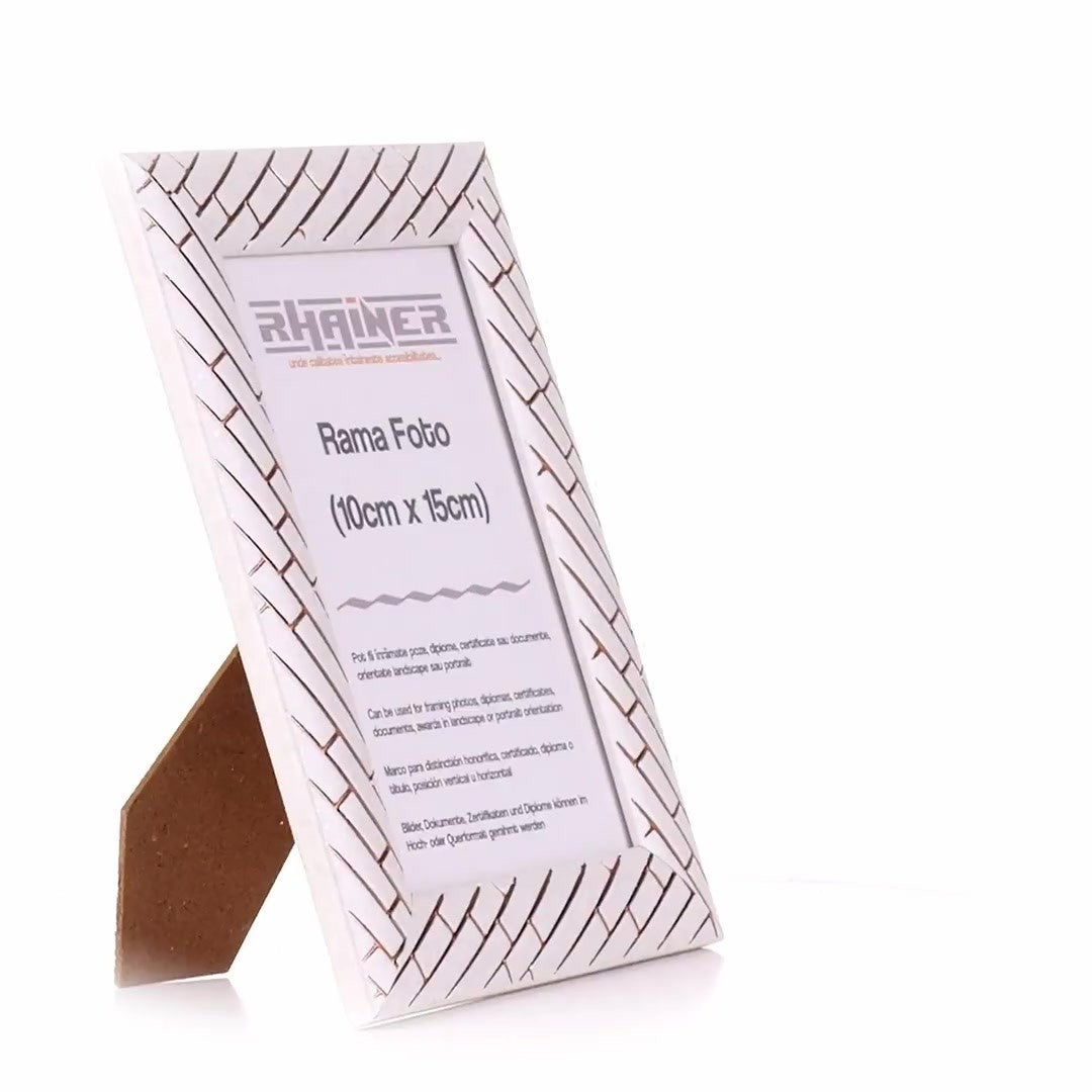 Barrio white+rose gold photo frame 10x15