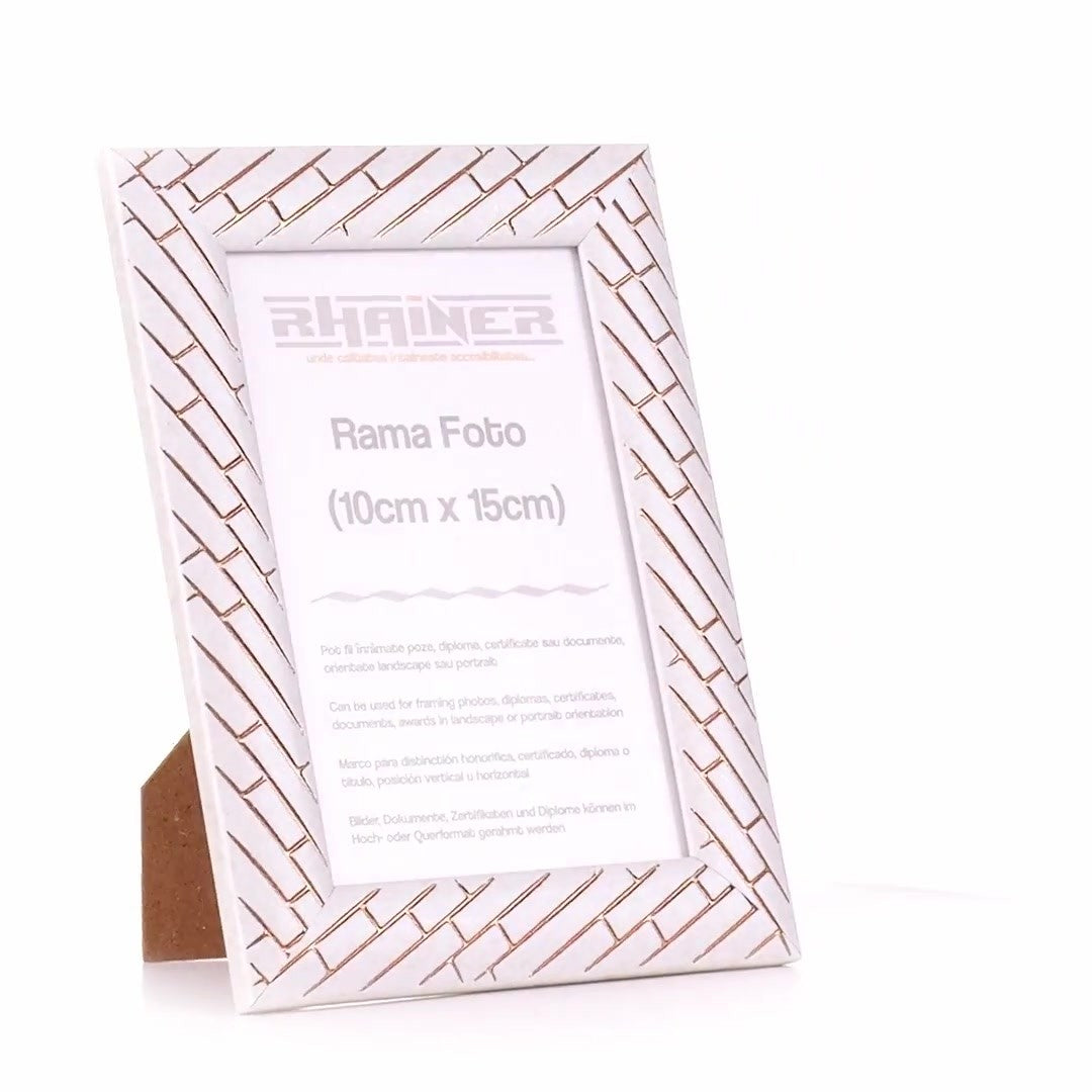 Barrio white+rose gold photo frame 10x15