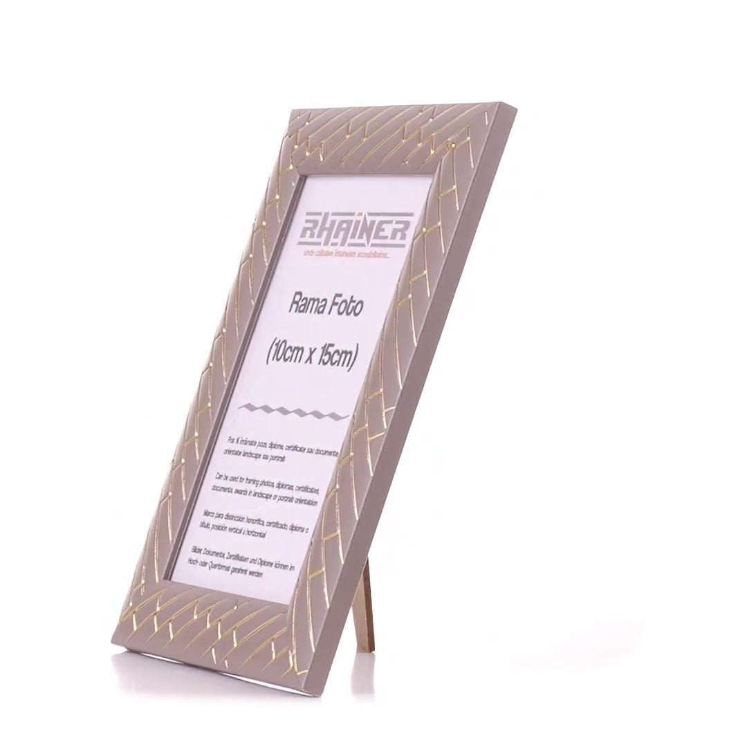 Barrio gray+gold photo frame 10x15