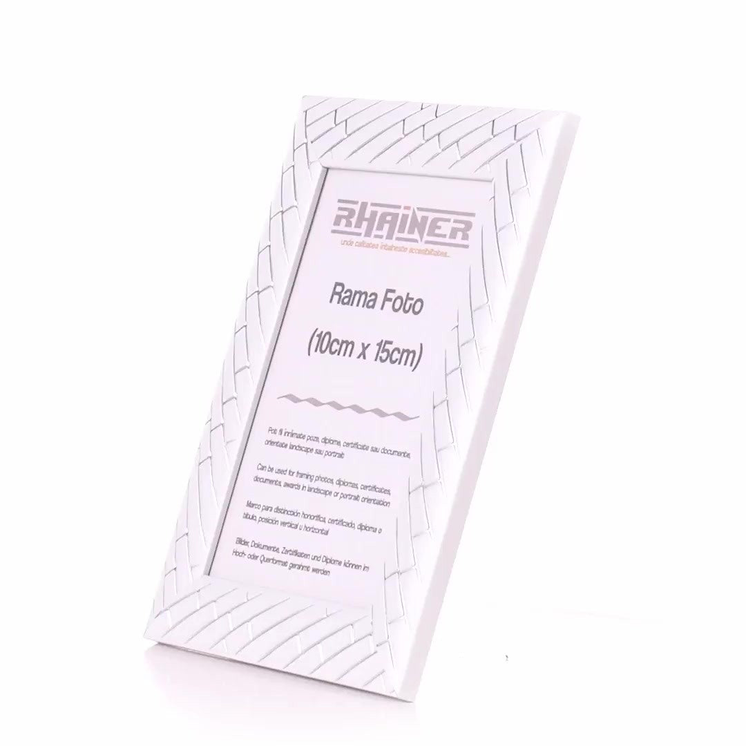 Barrio white+silver photo frame 10x15