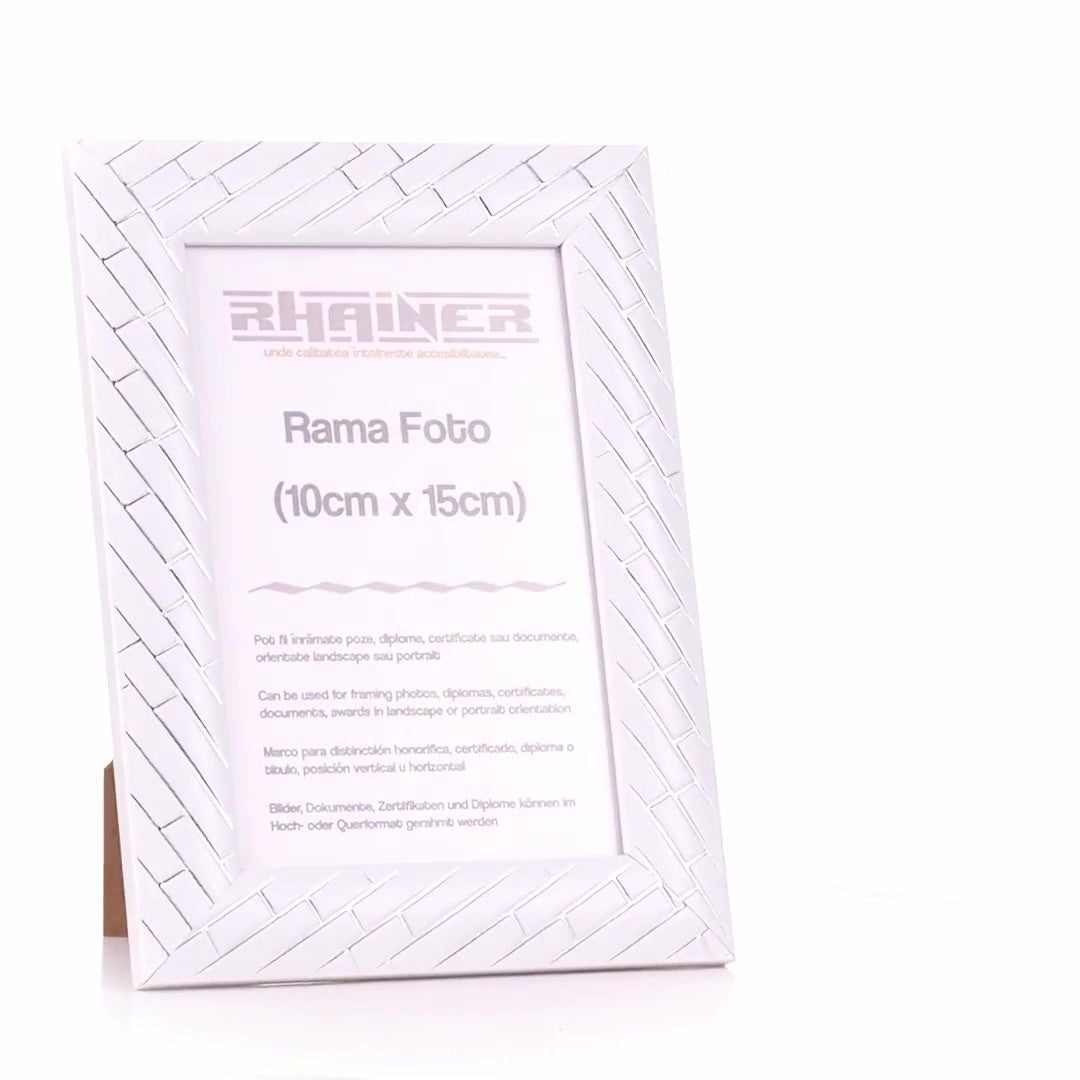 Barrio white+silver photo frame 10x15