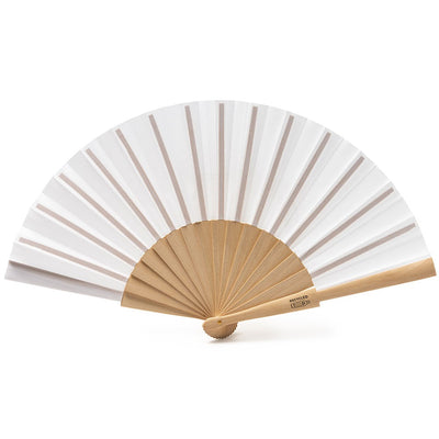 Fan made of wood and recycled RPET material