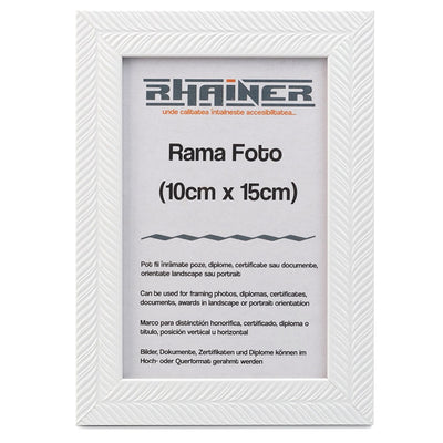 Rama foto Leon alb texturat 10x15