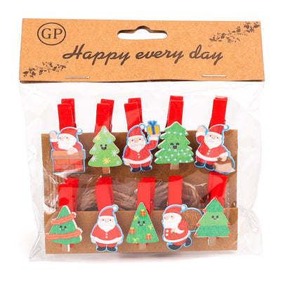 Mini clesti decorativi CRACIUN1 - set 10 buc