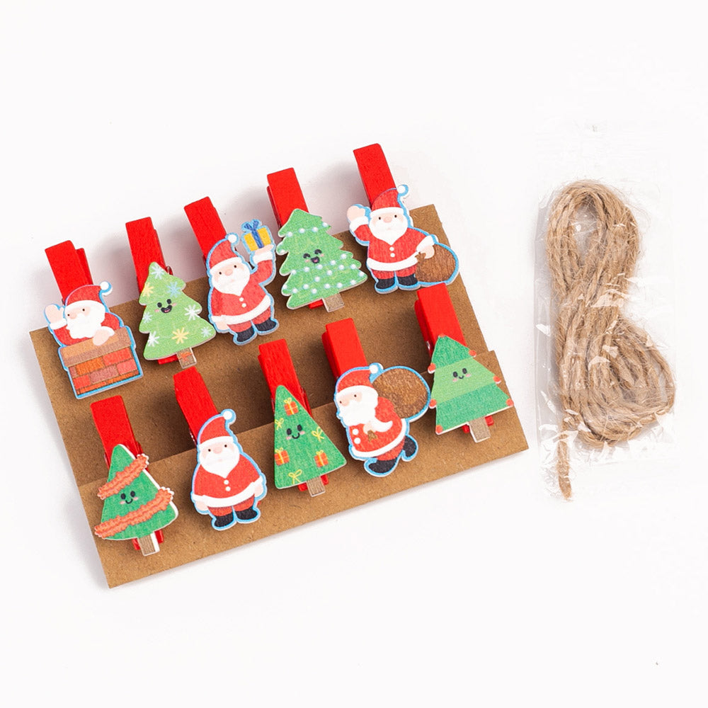 Mini clesti decorativi CRACIUN1 - set 10 buc