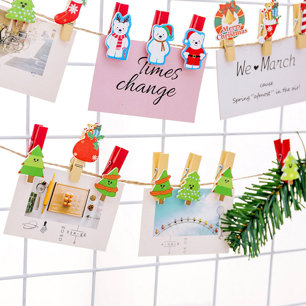 Mini clesti decorativi CRACIUN1 - set 10 buc