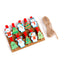Mini clesti decorativi CRACIUN2 - set 10 buc