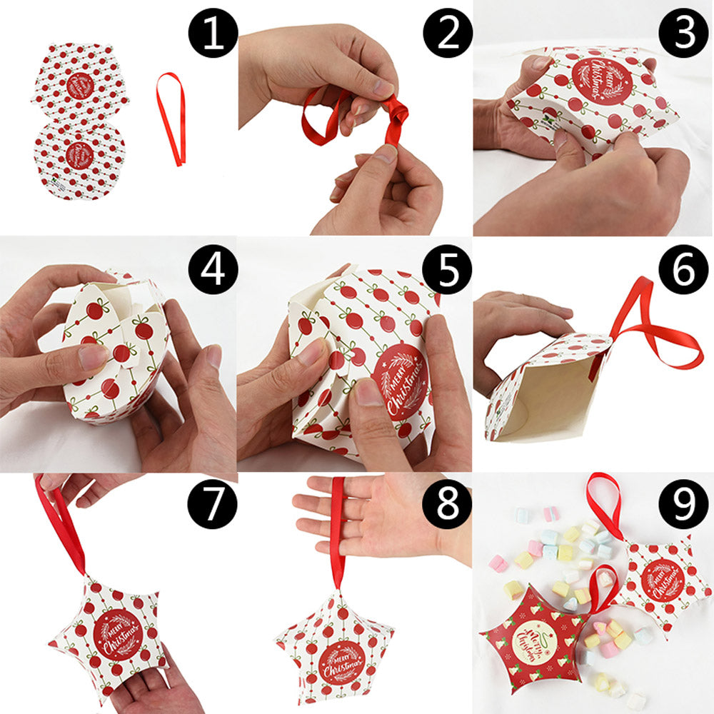 Ornament de brad din carton CRACIUN3 - set 10 buc
