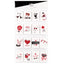 Mini felicitari 9x6 modele LOVE1 - set 128 buc