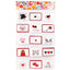 Mini felicitari 6x9 modele LOVE2 - set 120 buc