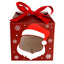 Cutie cani Craciun cu funda rosie
