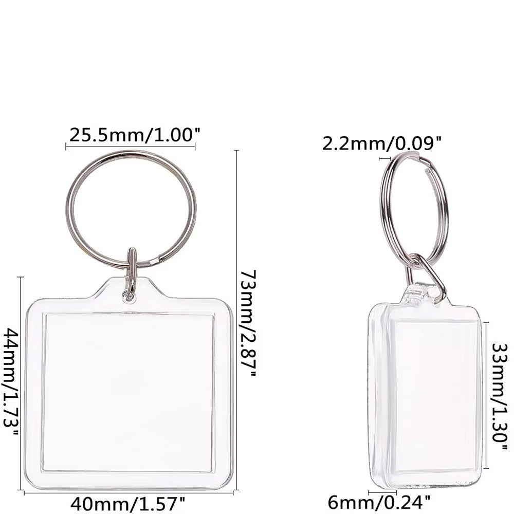 Breloc plastic insertie foto 4x4 - set 100 buc