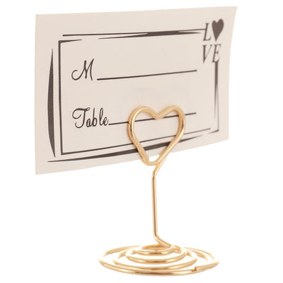 Suport metalic numere de masa Place Card  - INIMA